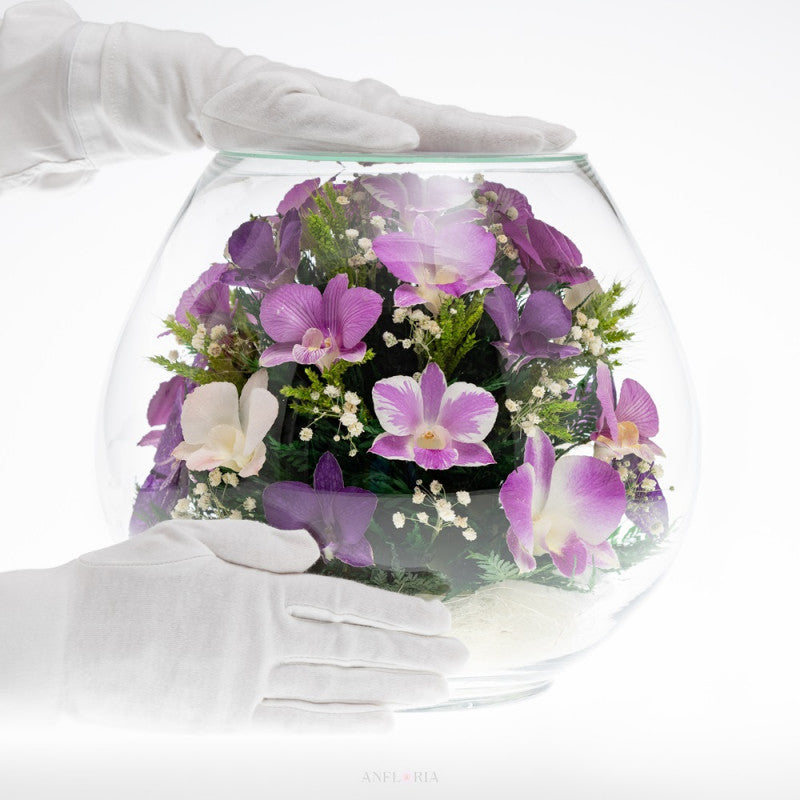 Echte Blumen in Glasvase-BBO