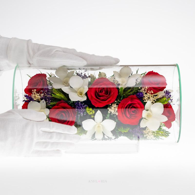 Echte Blumen in Glasvase-TJM-03