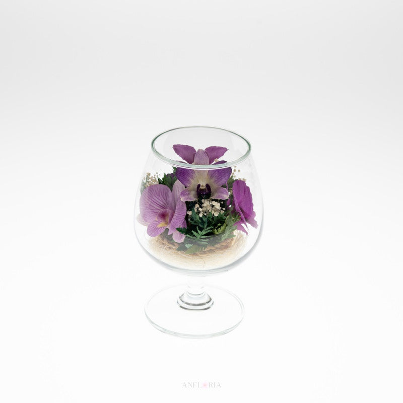 Echte Blumen in Glasvase-GSO