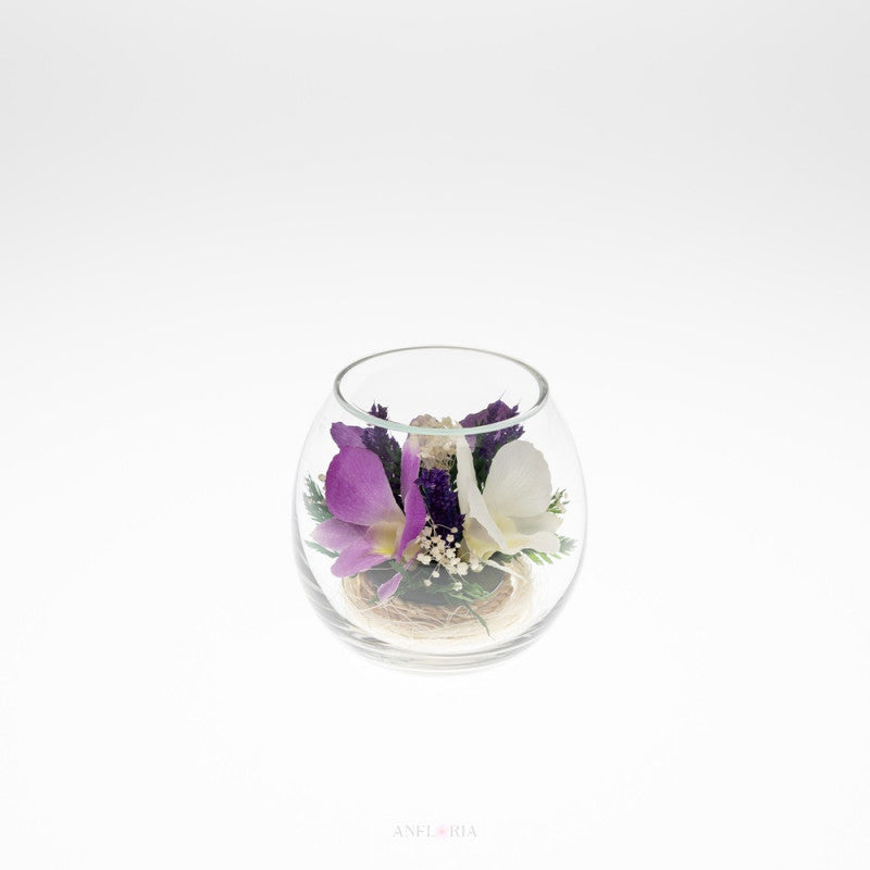 Echte Blumen in Glasvase-BmiO