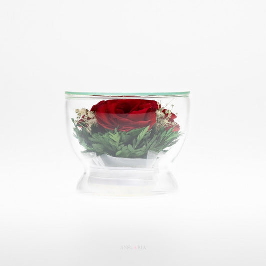 Echte Blumen in Glasvase-CuSR3
