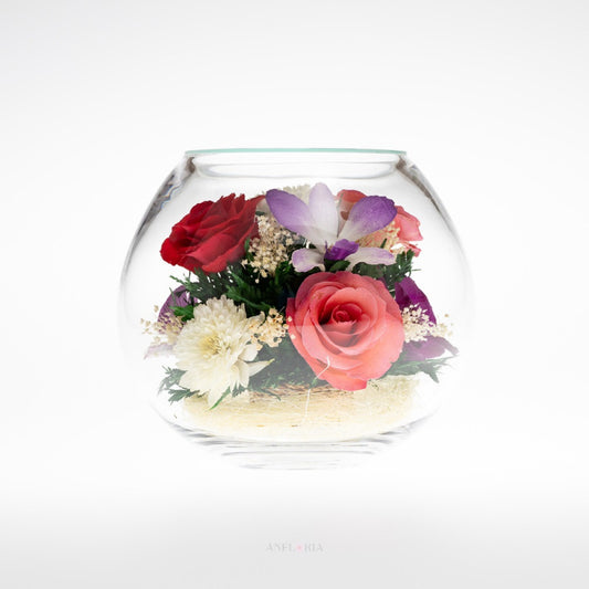 Echte Blumen in Glasvase-BMM