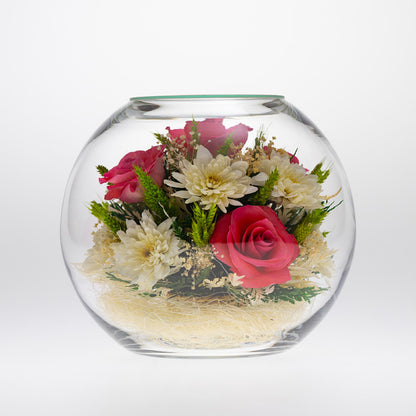 Echte Blumen in Glasvase-BNM 4