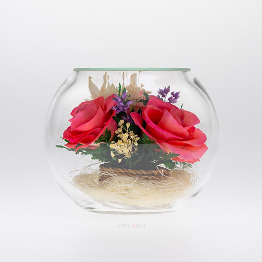 Echte Blumen in Glasvase-BSRp