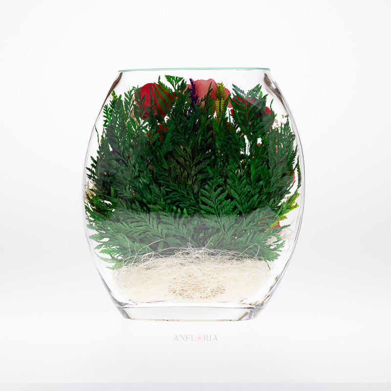 Echte Blumen in Glasvase-ERR5c