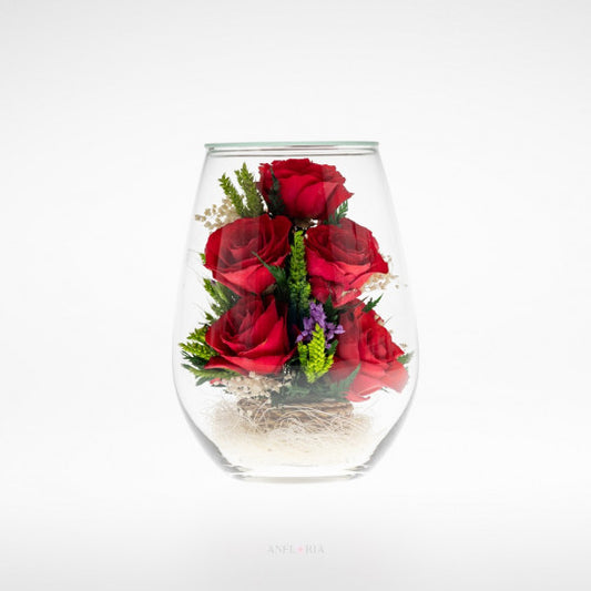 Echte Blumen in Glasvase-RSR