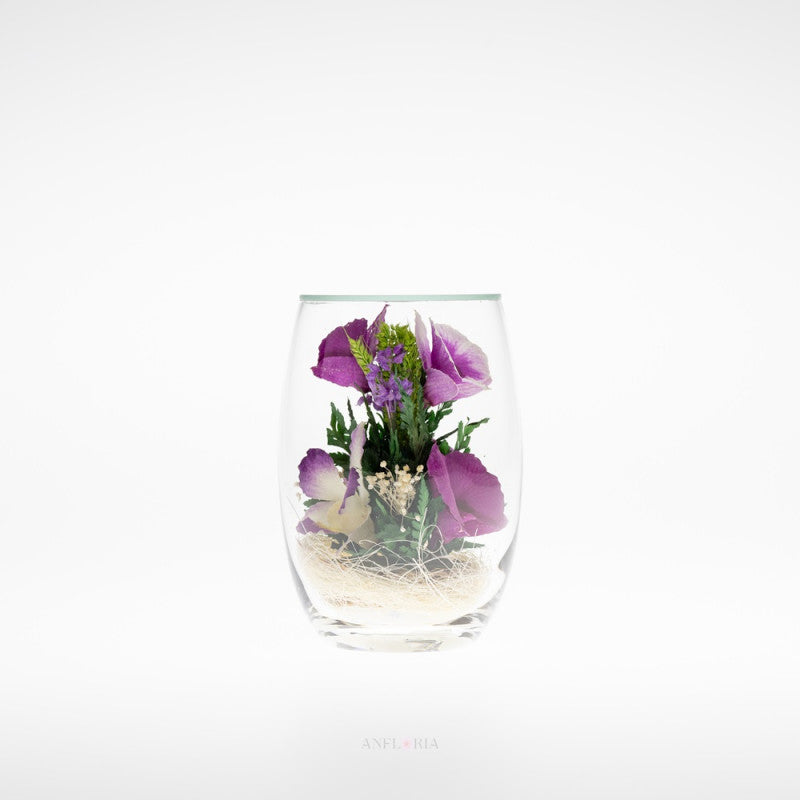 Echte Blumen in Glasvase-RmiO