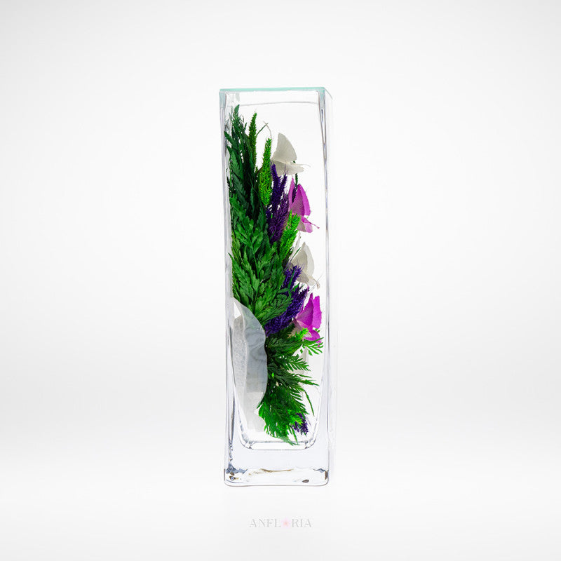 Echte Blumen in Glasvase-SqCO 3