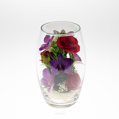 Echte Blumen in Glasvase-RMM