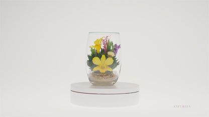 Echte Blumen in Glasvase-RmiO 2